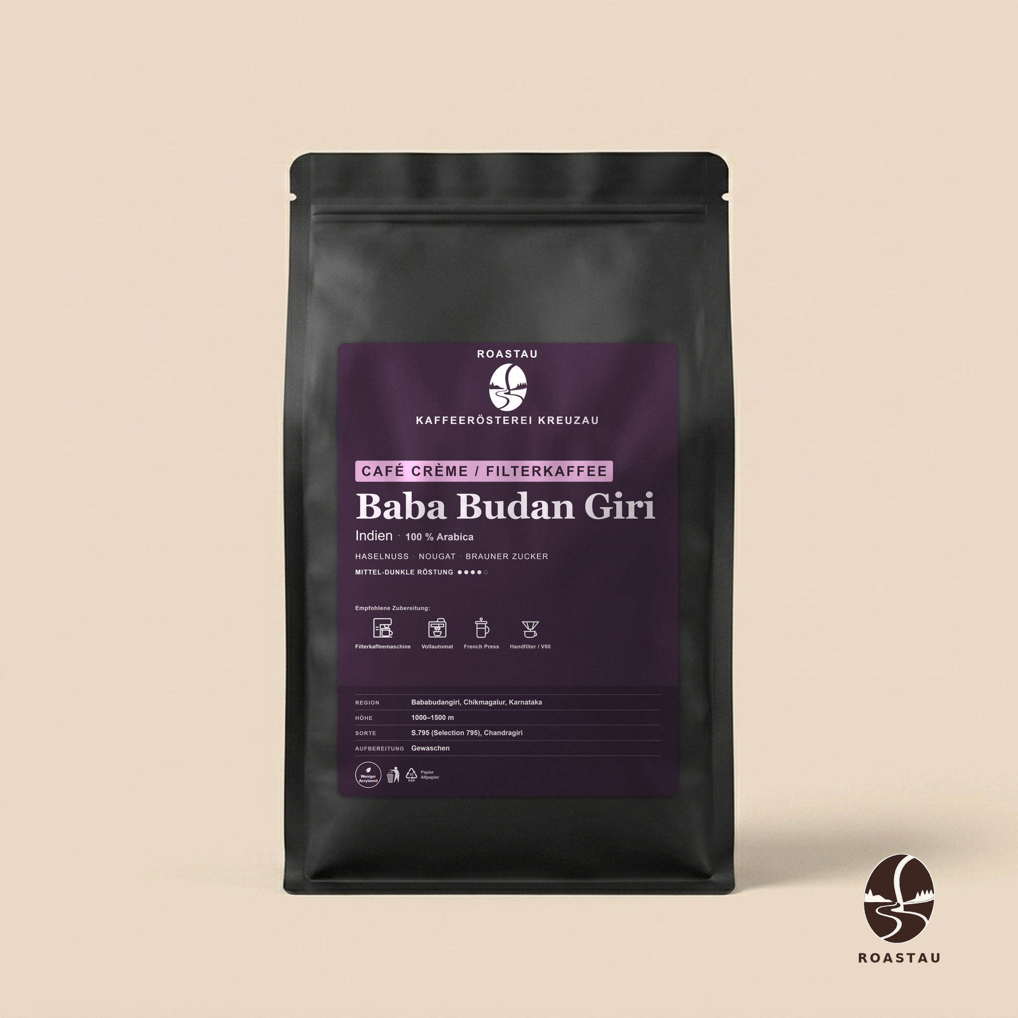 Baba Budan Giri — India – hazelnoot, nougat, bruine suiker, chocolade | Roastau