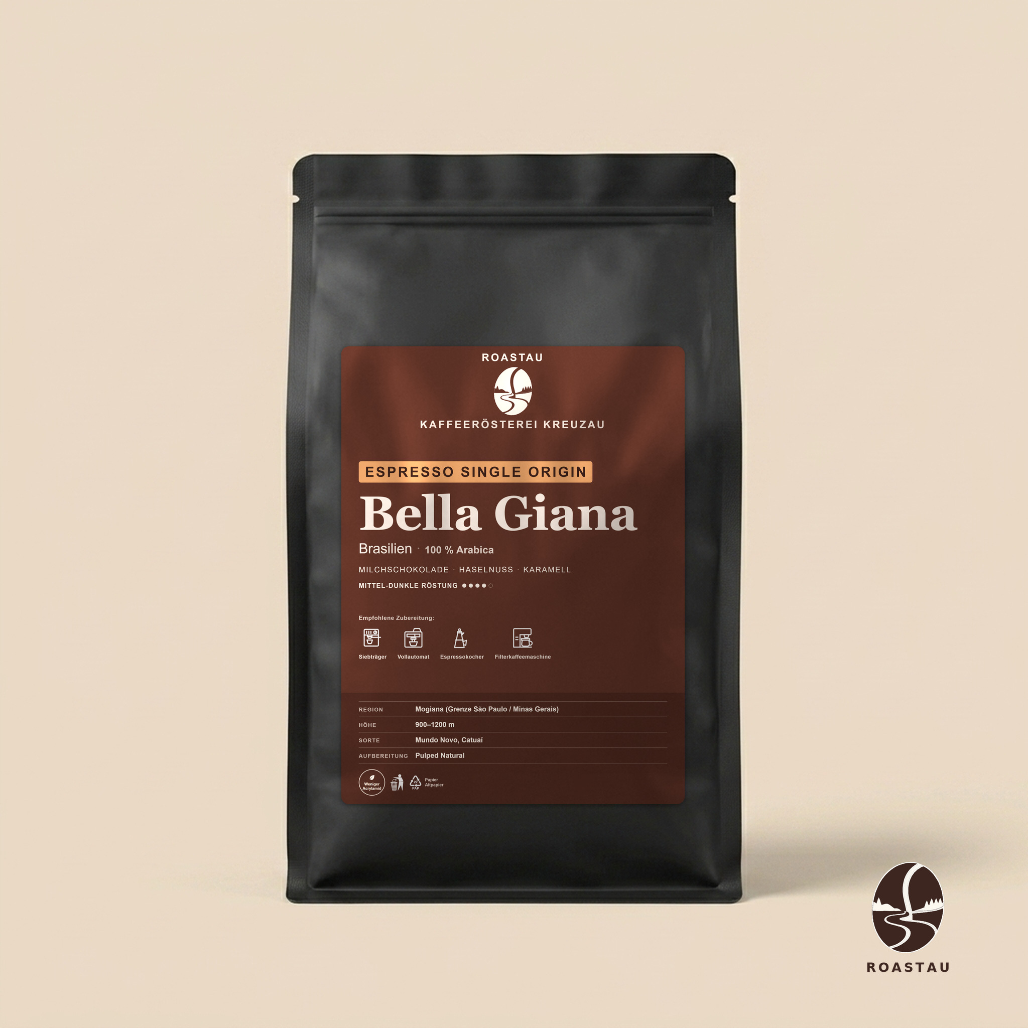 Bella Giana — Espresso – melkchocolade, hazelnoot, karamel, nougat | Roastau
