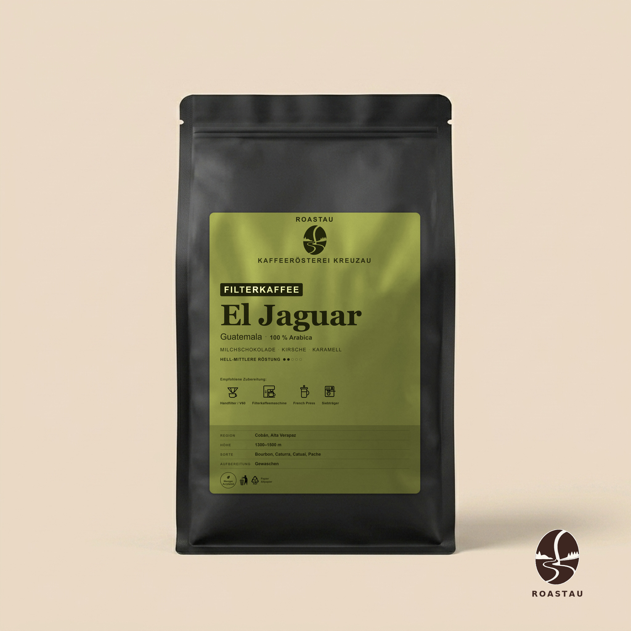 El Jaguar — Guatemala Arabica – melkchocolade, kers, karamel, nootachtig | Roastau