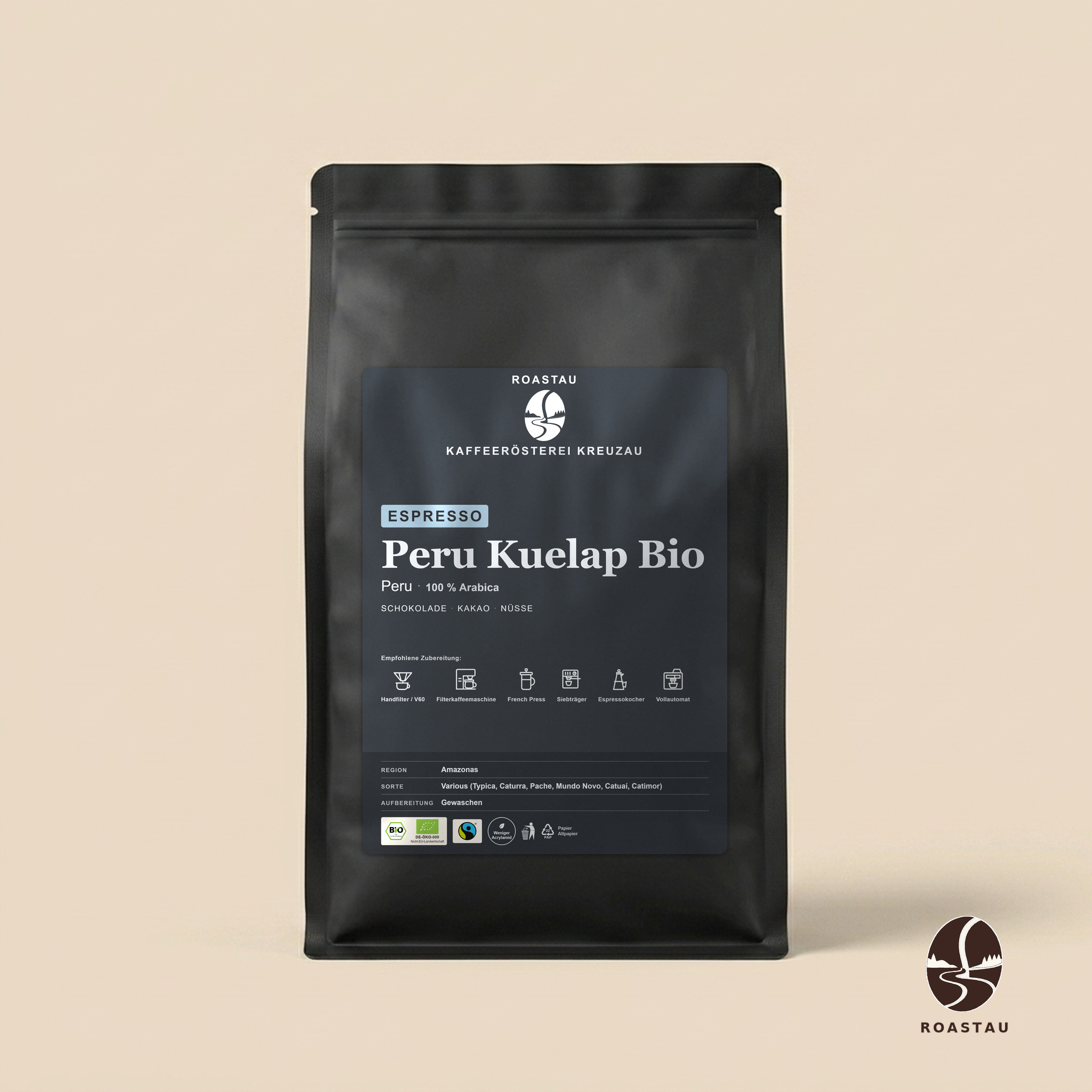 Peru Kuelap Bio — Amazone · Peru – chocolade, cacao, noten, bloemige accenten | Roastau